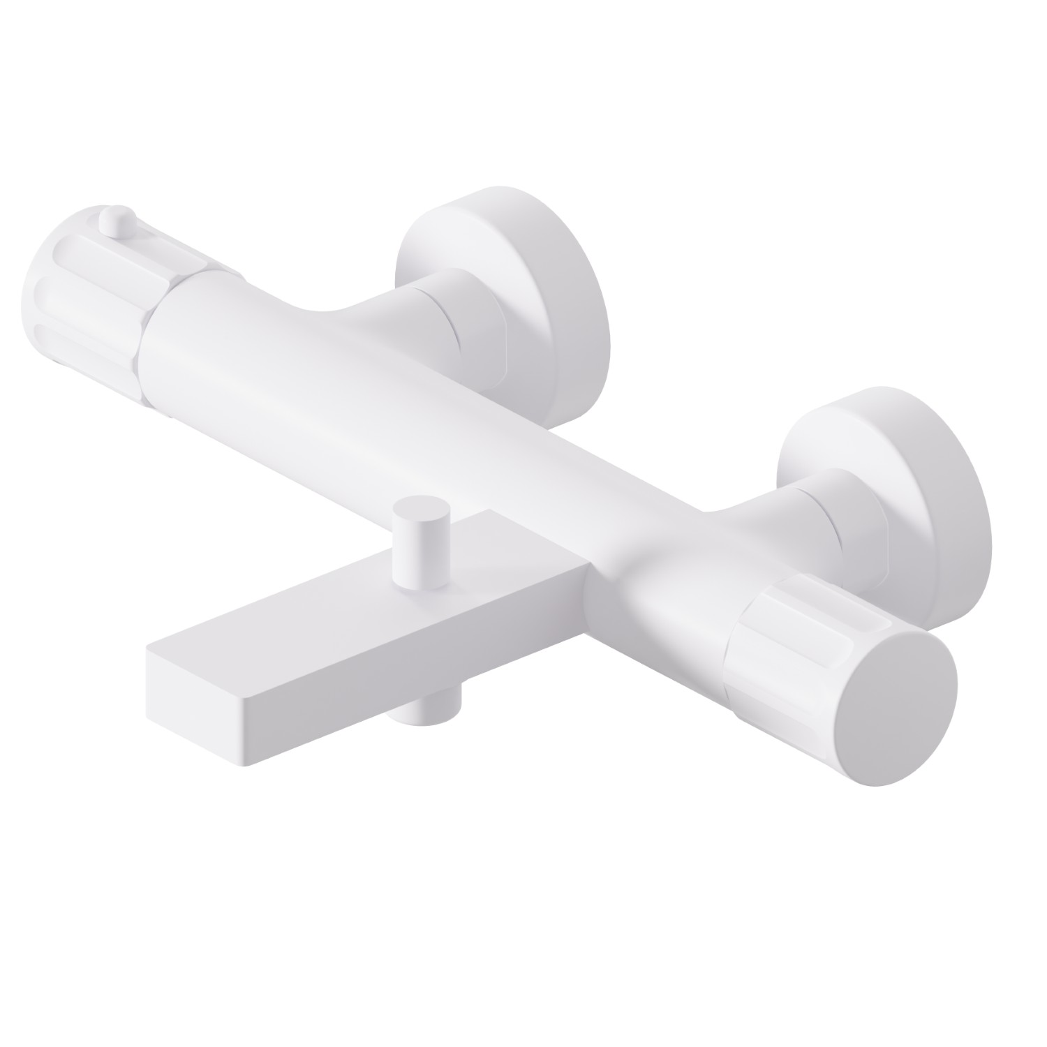 Bath external thermostatic mixer - finish Matt White