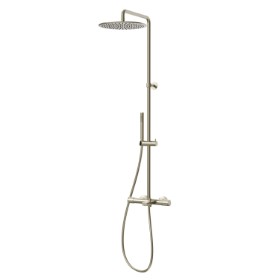 Cold body bath column with external thermostatic mixer
with diverter, head and shower - finish PVD Brushed Pale Gold