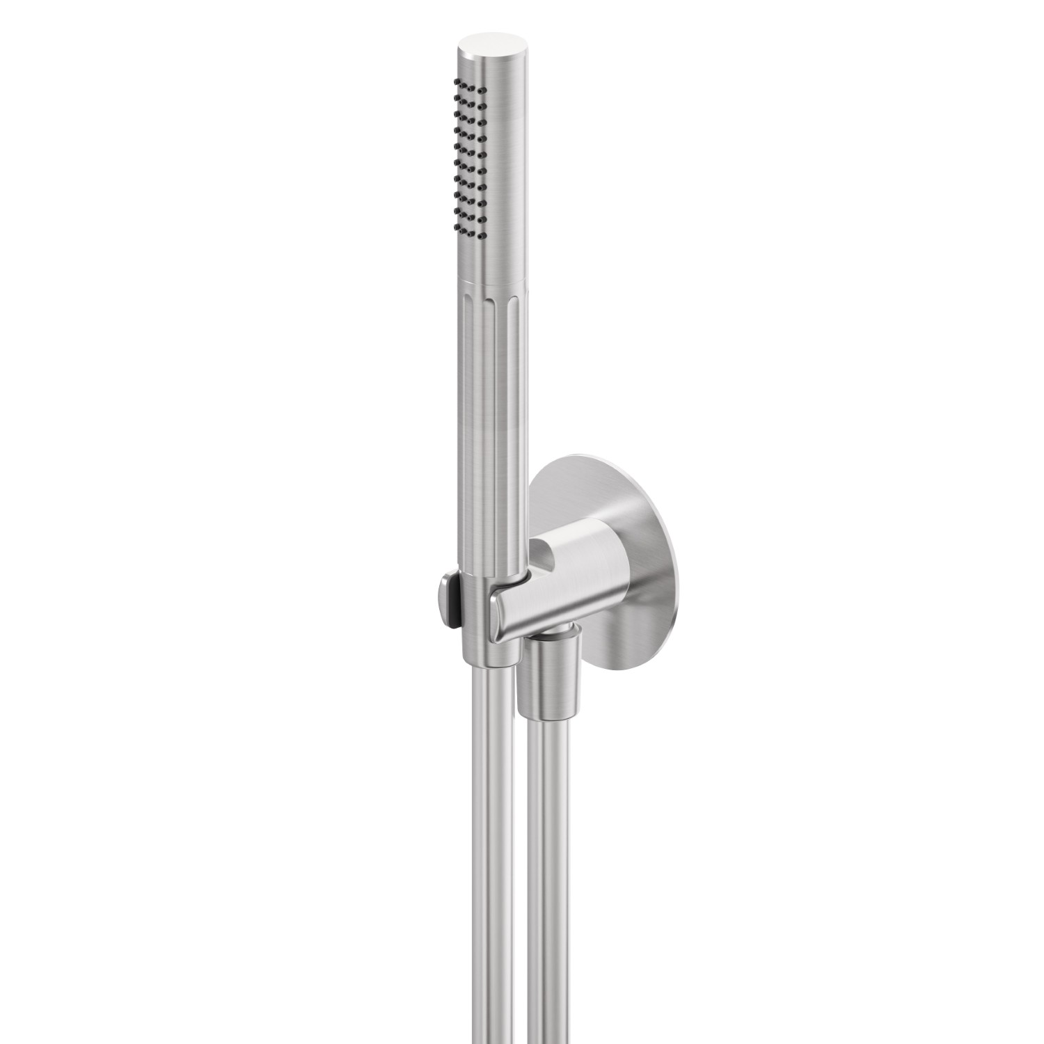 Duschset komplett mit Handbrause, flexibel und Halterung mit Wasseranschluss - oberfläche PVD Edelstahl 