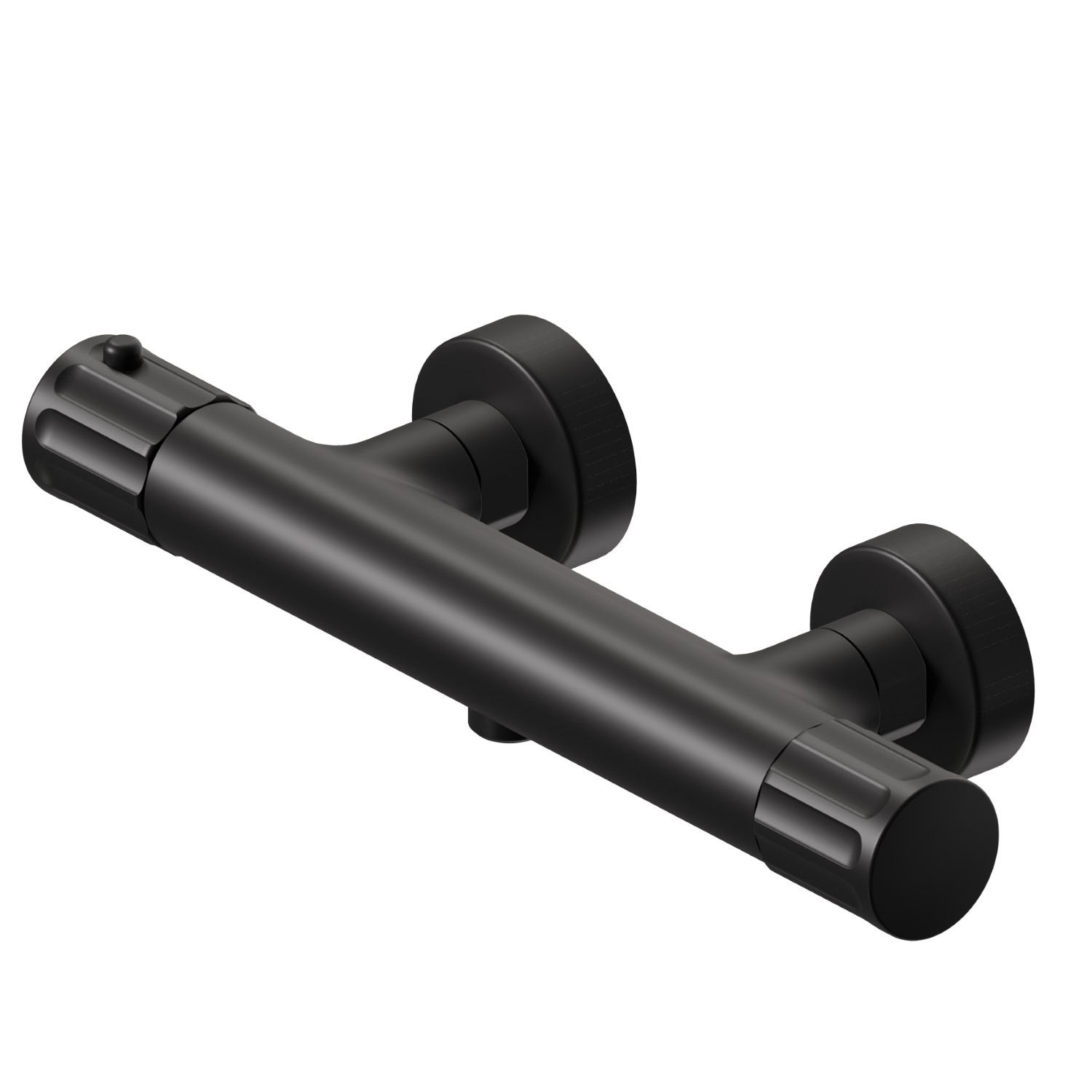 Exposed shower thermostatic mixer - finish Matt Black