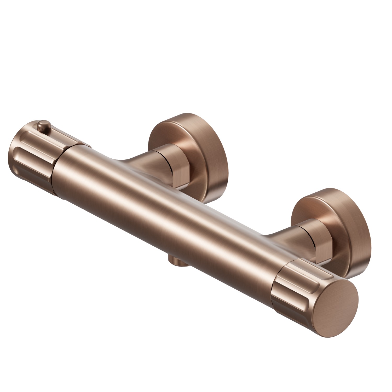 Exposed shower thermostatic mixer - finish PVD Brushed Copper Bronze