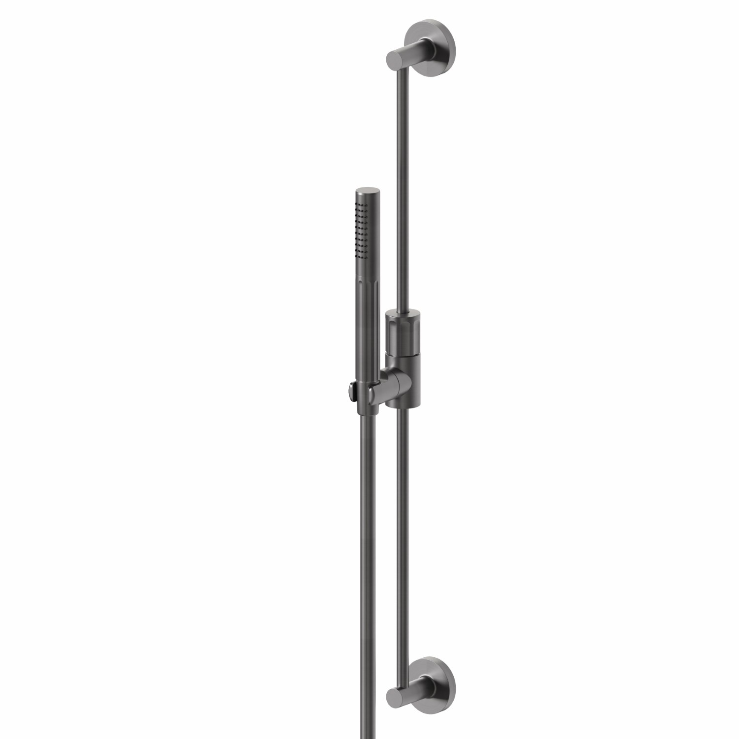 Barre coulissante, composée d’une douchette et d’un flexible L=150 cm, sans prise d’eau - finition PVD Brushed Gun Metal