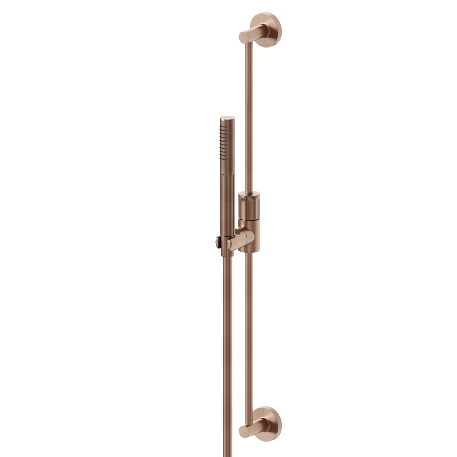 Complete shower set, with hand shower, L=150 cm flexible, without wall union - finish PVD Brushed Copper Bronze