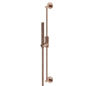 Complete shower set, with hand shower, L=150 cm flexible, without wall union - finish PVD Brushed Copper Bronze