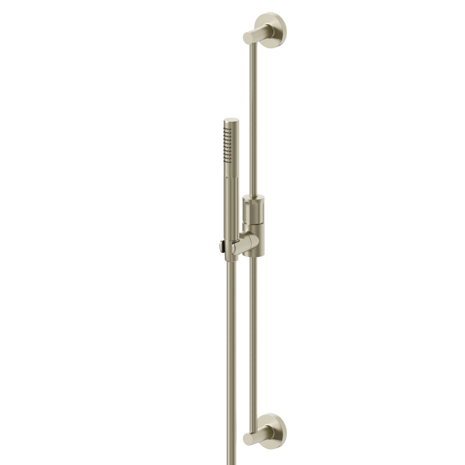 Complete shower set, with hand shower, L=150 cm flexible, without wall union - finish PVD Brushed Pale Gold
