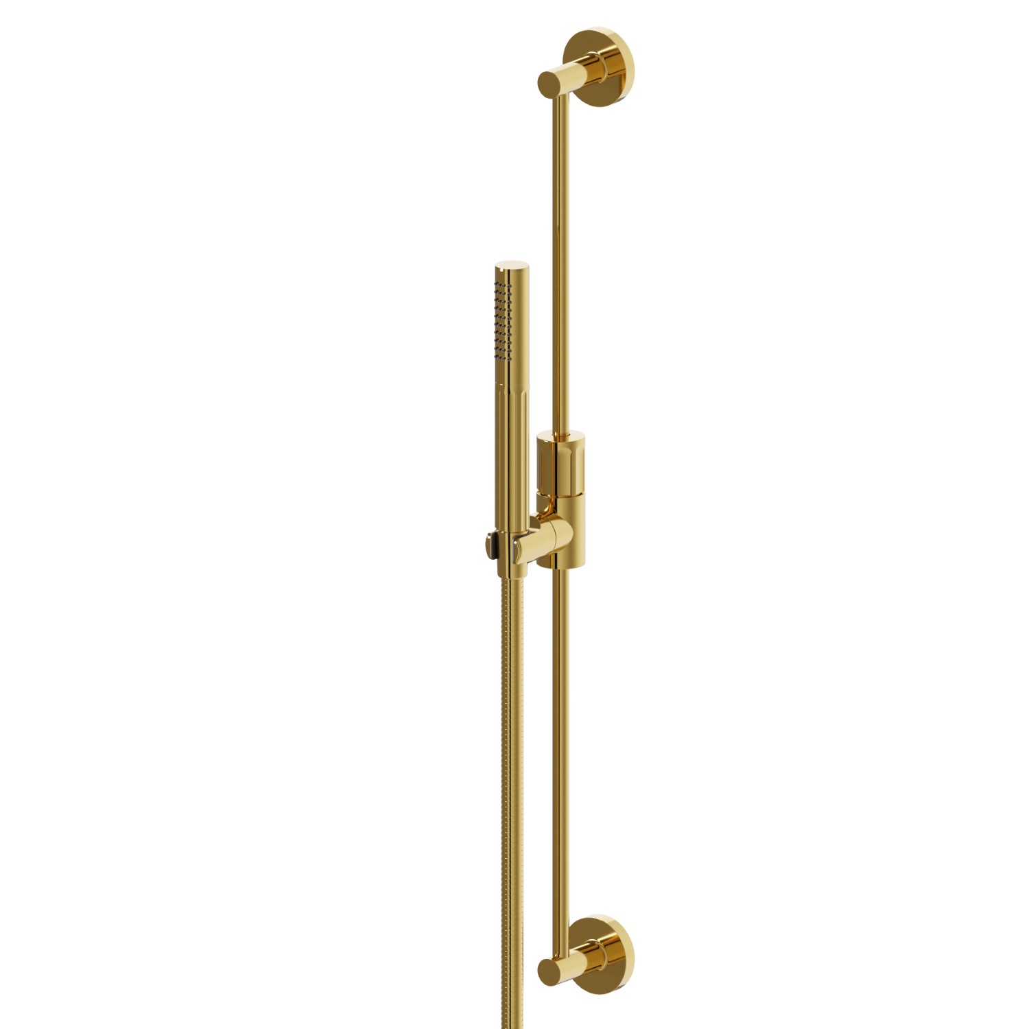 Complete shower set, with hand shower, L=150 cm flexible, without wall union - finish PVD Glossy Gold
