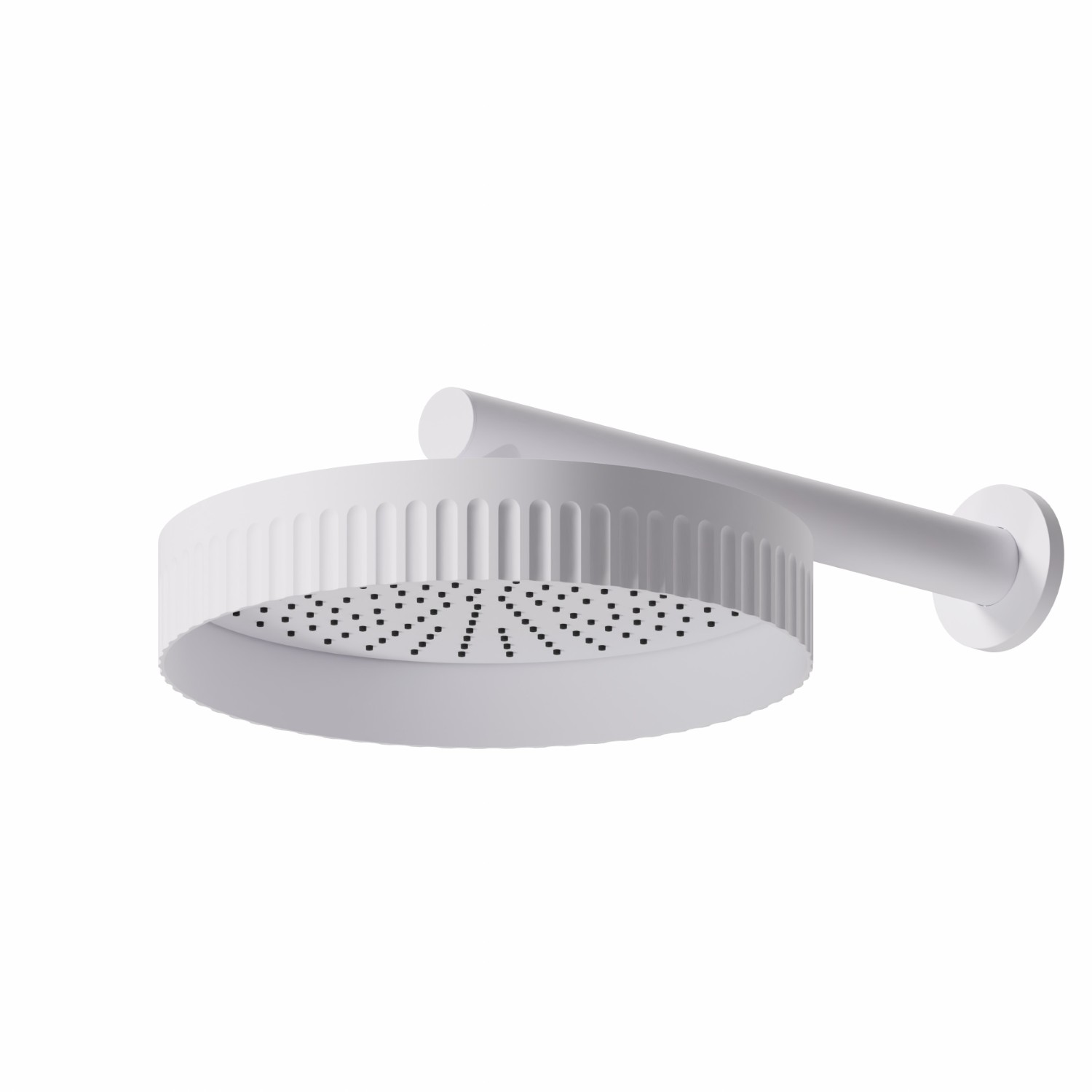 Wall head shower, checkable, with raining jet - finish Matt White