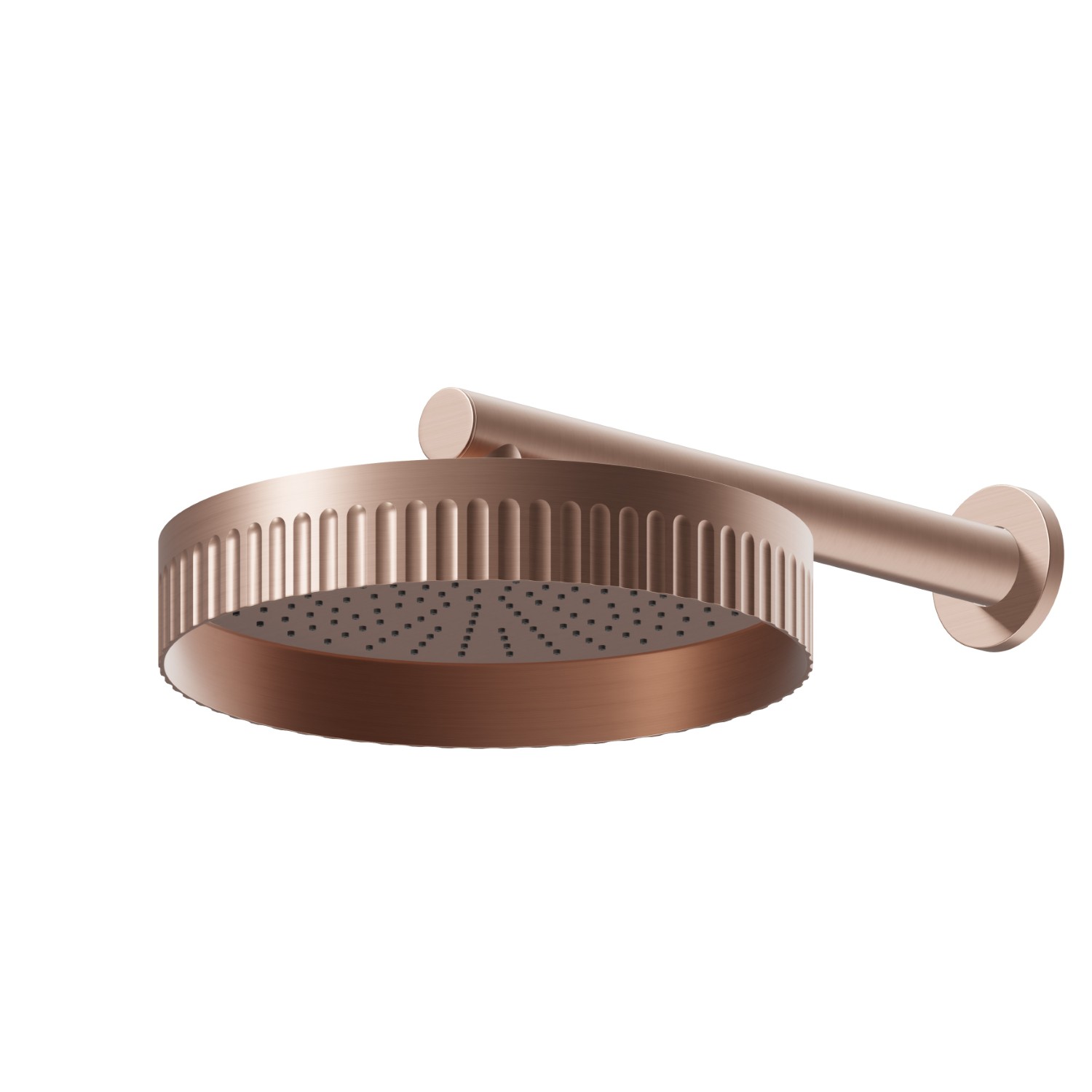 Wall head shower, checkable, with raining jet - finish PVD Brushed Copper Bronze