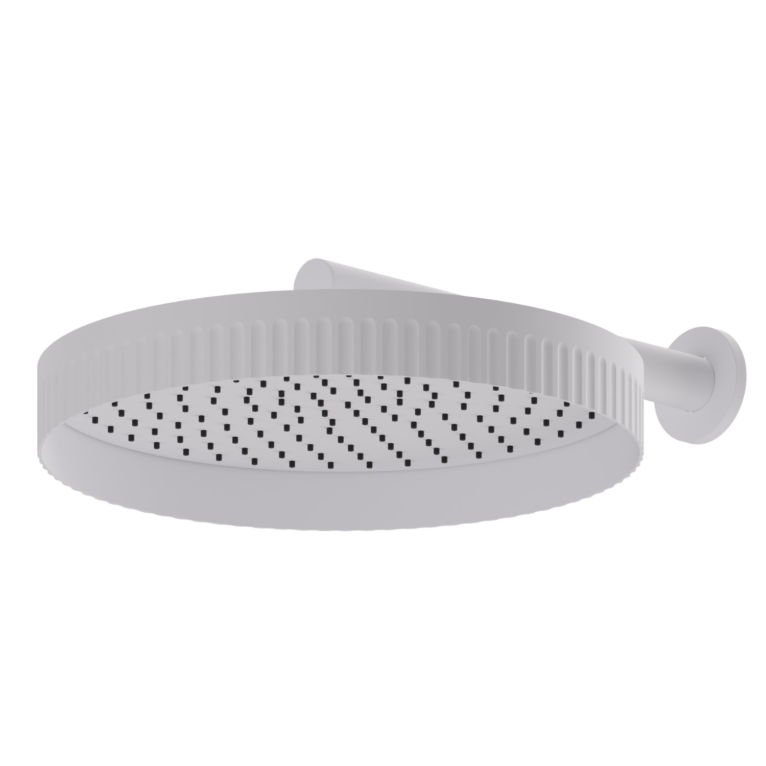 Wall head shower, checkable, with raining jet - finish Matt White