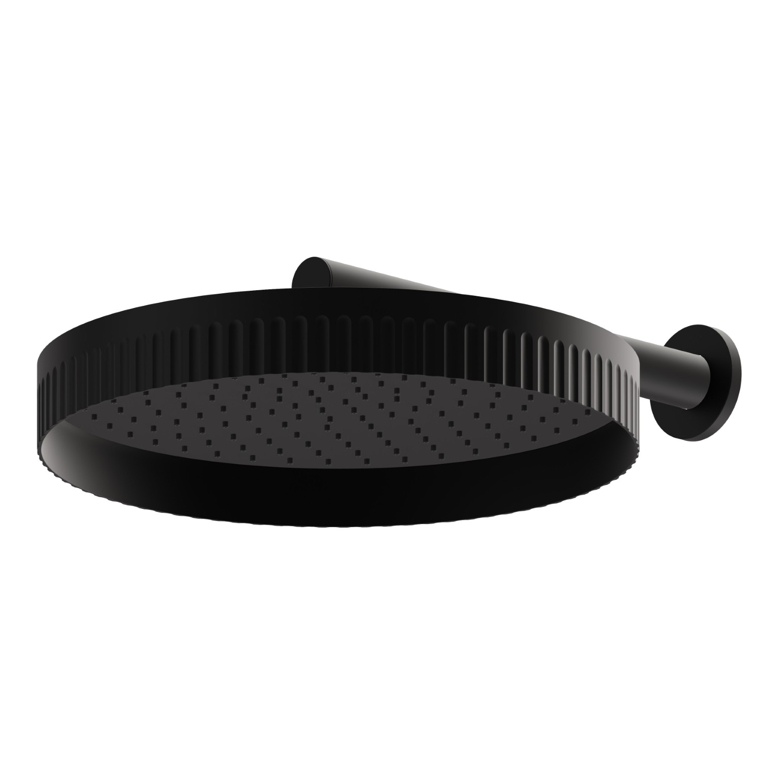 Wall head shower, checkable, with raining jet - finish Matt Black
