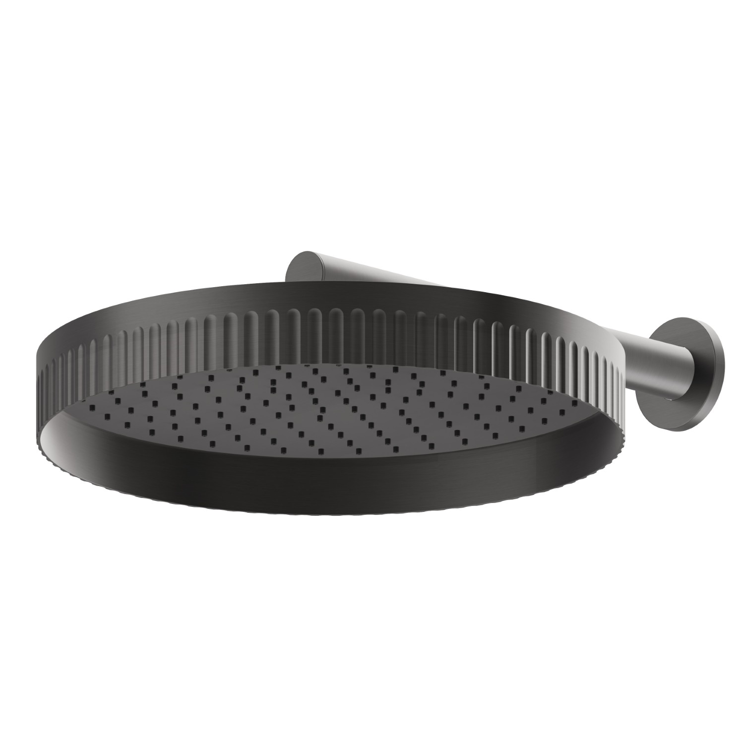 Soffione a parete, ispezionabile, con getto a pioggia. - finitura PVD Brushed Gun Metal