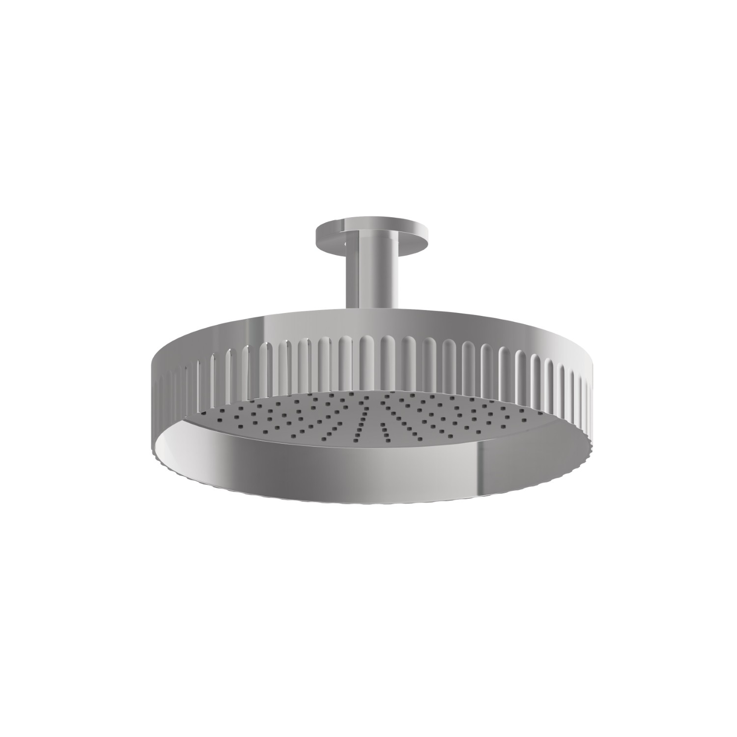 Fixed ceiling head shower, checkable, with raining jet - finish Chrome