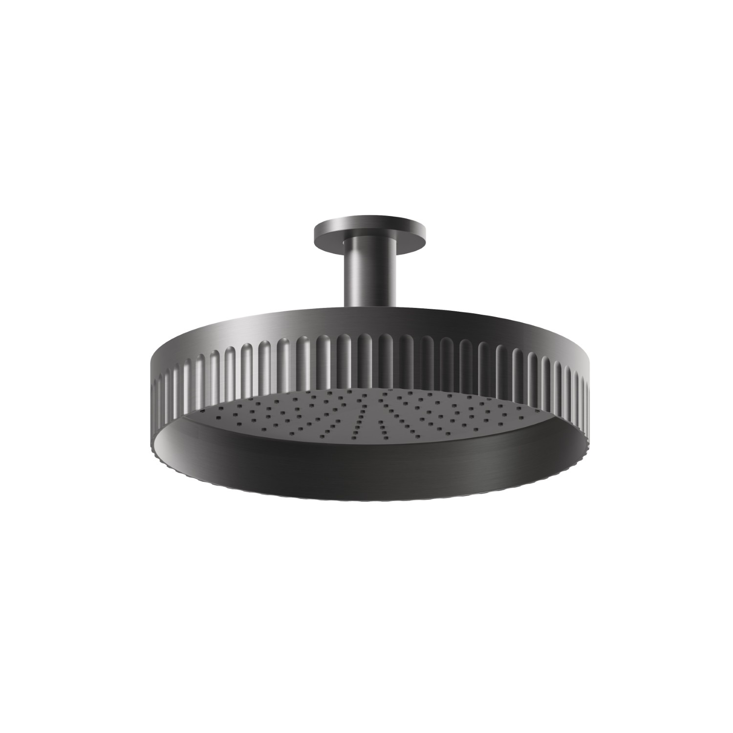 Fixed ceiling head shower, checkable, with raining jet - finish PVD Brushed Gun Metal