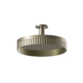 Fixed ceiling head shower, checkable, with raining jet - finish PVD Brushed Pale Gold