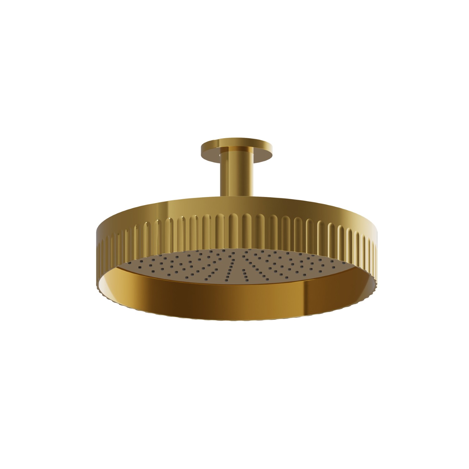 Fixed ceiling head shower, checkable, with raining jet - finish PVD Glossy Gold