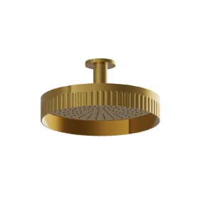 Fixed ceiling head shower, checkable, with raining jet - finish PVD Glossy Gold