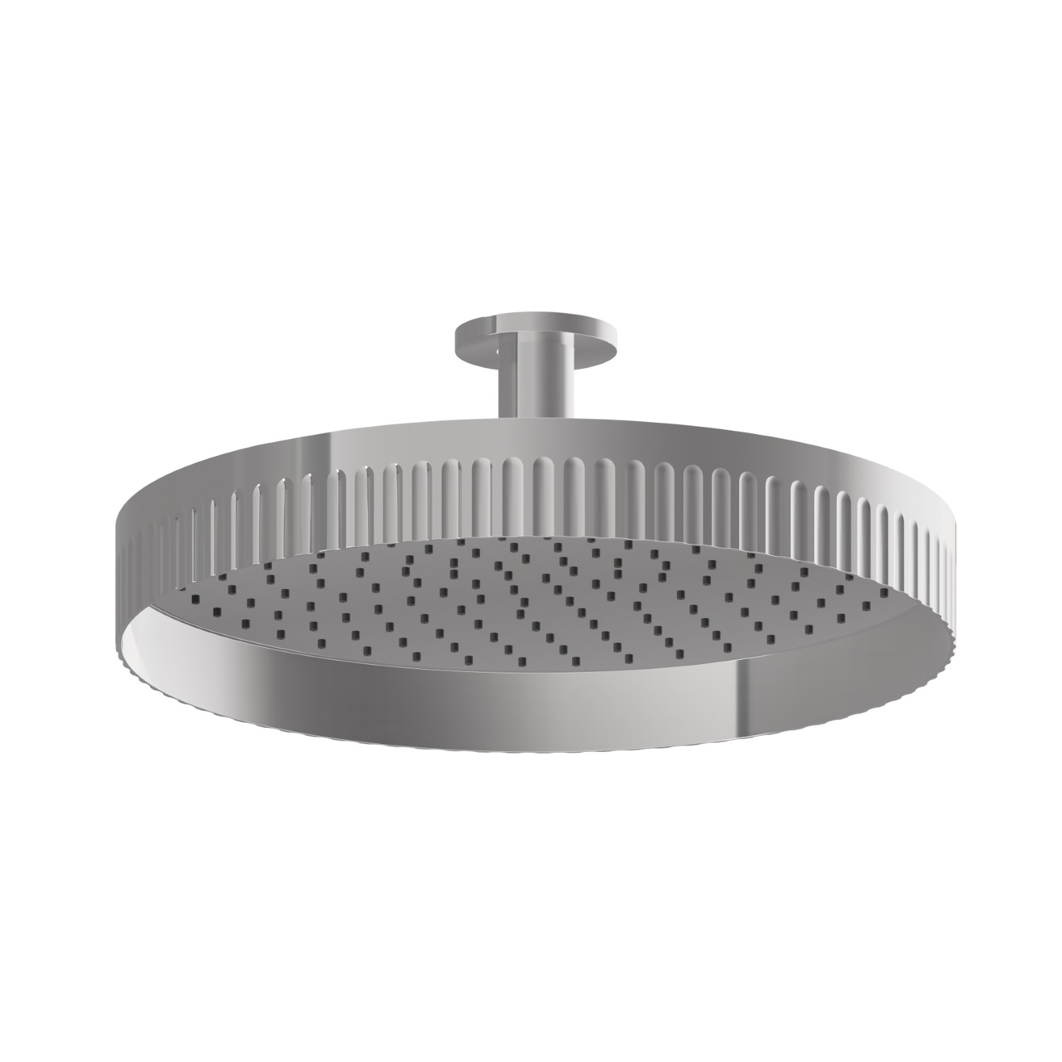 Fixed ceiling head shower, checkable, with raining jet - finish Chrome