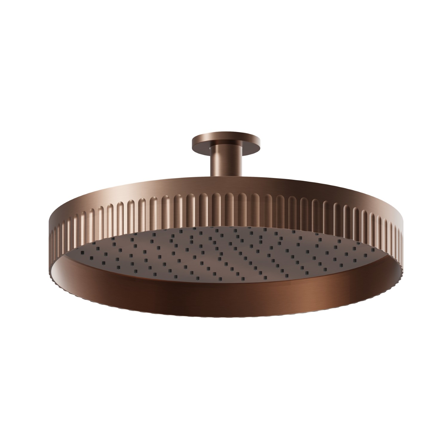 Fixed ceiling head shower, checkable, with raining jet - finish PVD Brushed Copper Bronze