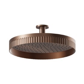 Fixed ceiling head shower, checkable, with raining jet - finish PVD Brushed Copper Bronze