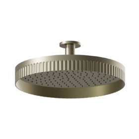 Fixed ceiling head shower, checkable, with raining jet - finish PVD Brushed Pale Gold