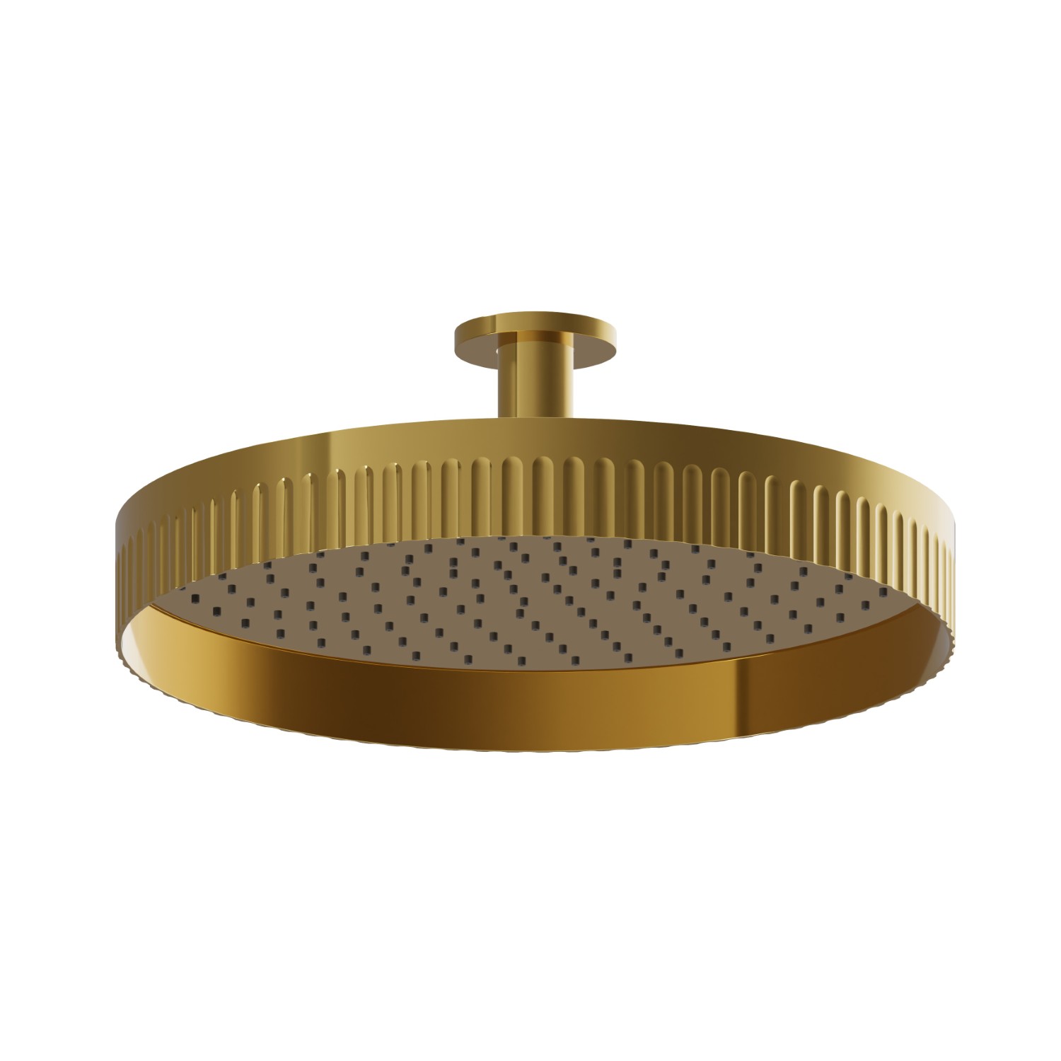 Soffione a soffitto fisso, ispezionabile, con getto a pioggia. - finitura PVD Glossy Gold