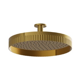 Fixed ceiling head shower, checkable, with raining jet - finish PVD Glossy Gold