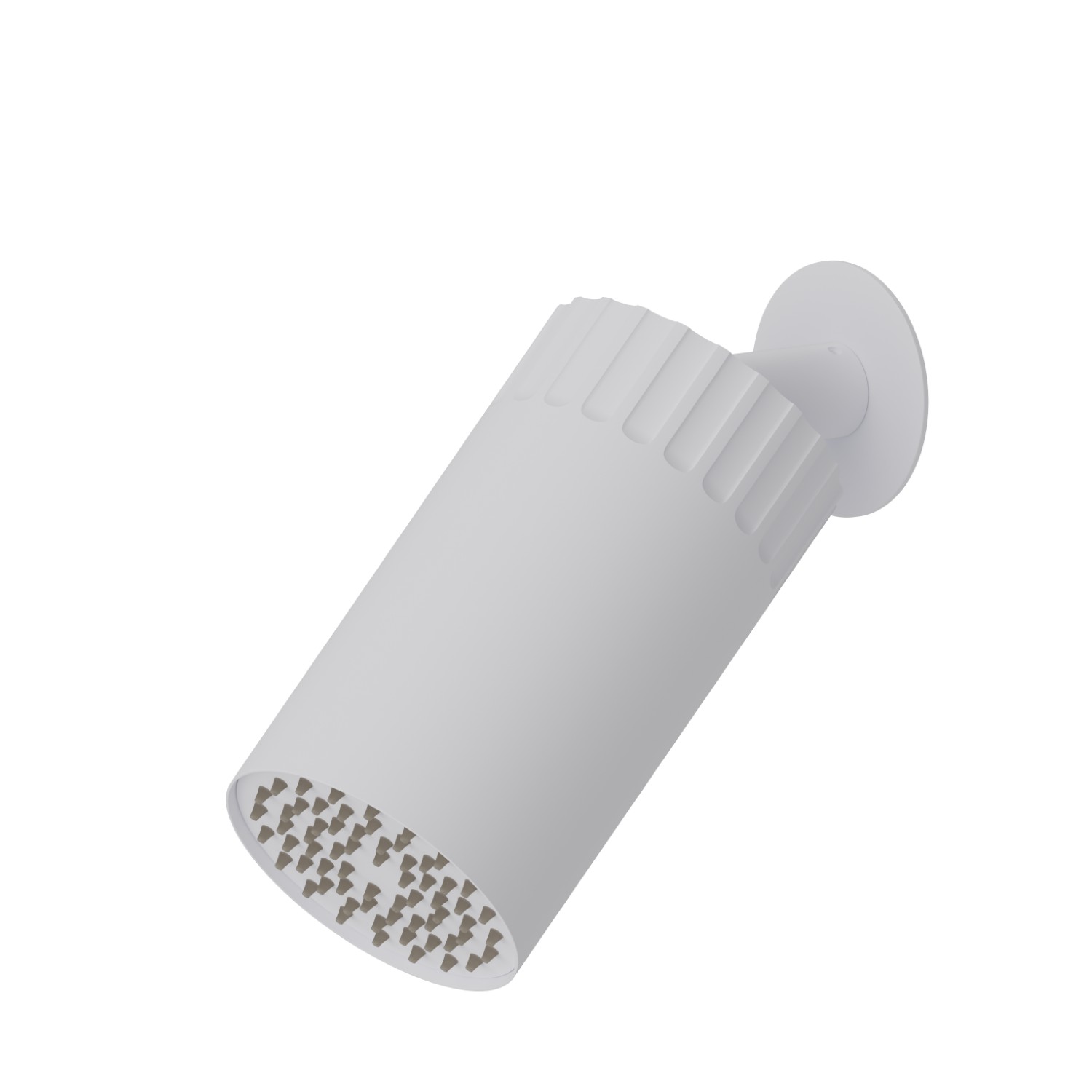 Adjustable wall small head shower, with raining jet. Ø 100 mm - finish Matt White