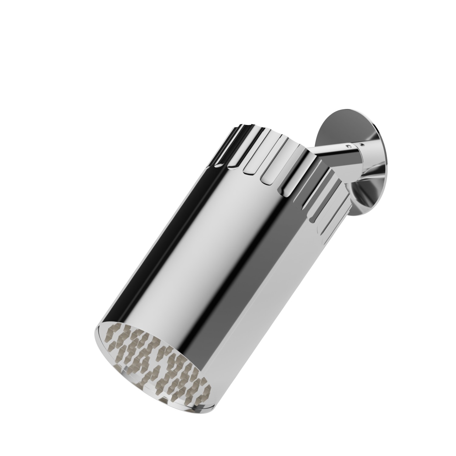 Adjustable wall small head shower, with raining jet. Ø 100 mm - finish Chrome