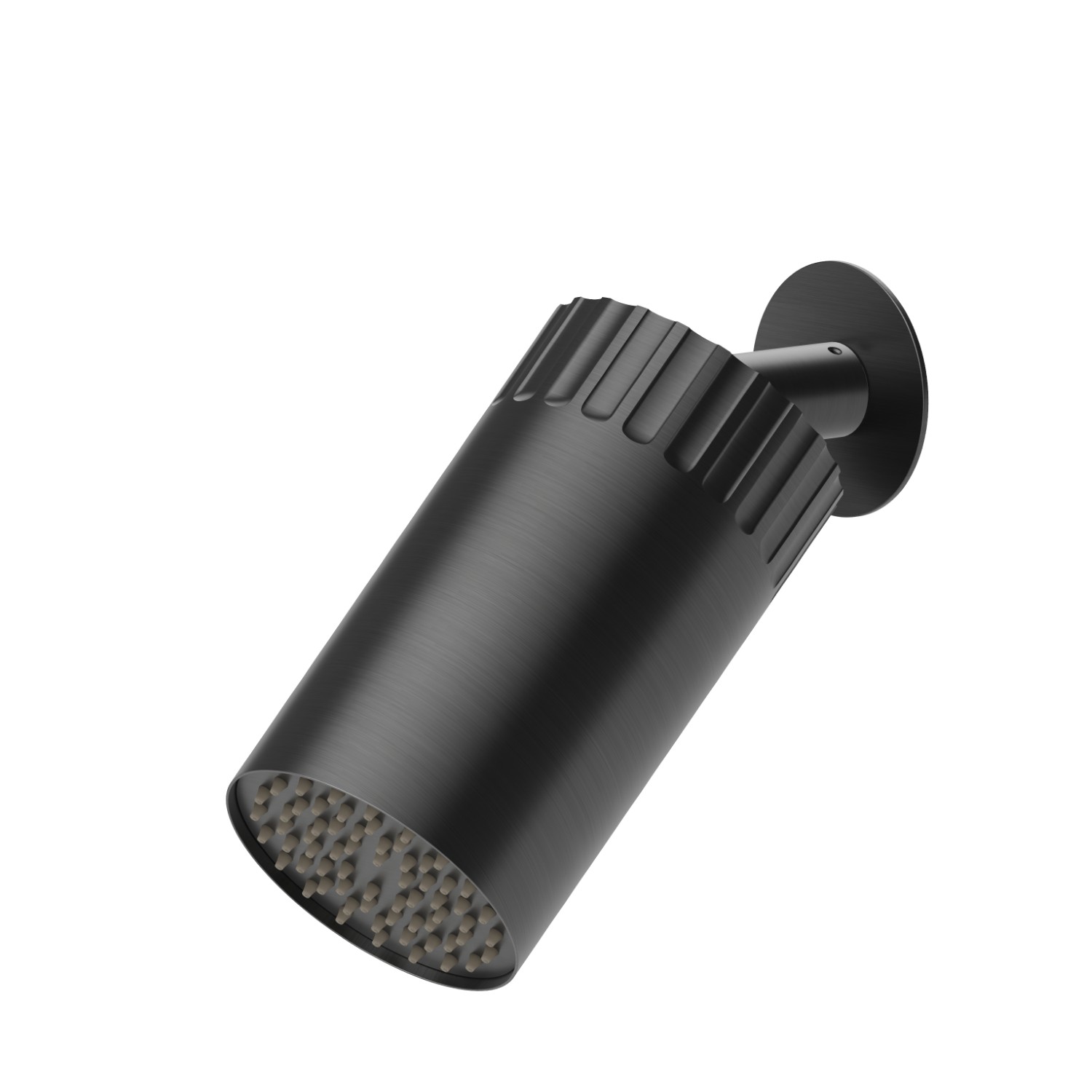 Verstellbare Wandmontierter Duschkopf, mit Regenstrahl. Ø 100 mm - oberfläche PVD  Gun Metal gebürstet