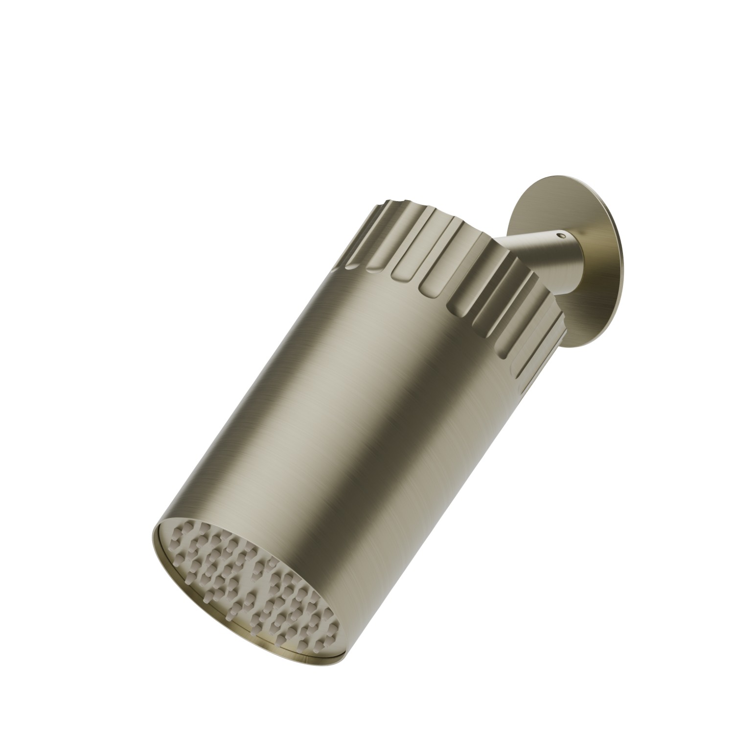 Adjustable wall small head shower, with raining jet. Ø 100 mm - finish PVD Brushed Pale Gold