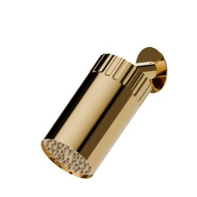 Adjustable wall small head shower, with raining jet. Ø 100 mm - finish PVD Glossy Gold