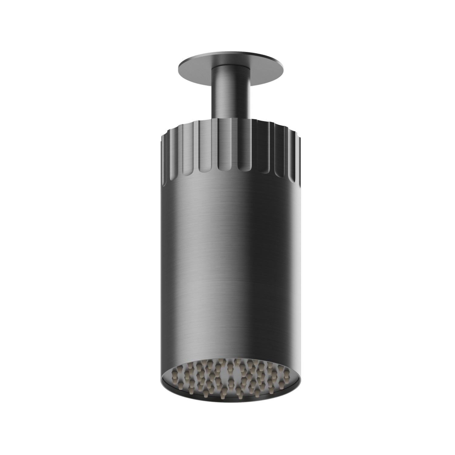 Verstellbare Deckenmontierter Duschkopf, mit Regenstrahl. Ø 100 mm - oberfläche PVD  Gun Metal gebürstet