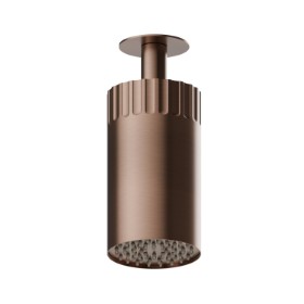 Adjustable ceiling small head shower, with raining jet. Ø 100 mm - finish PVD Brushed Copper Bronze