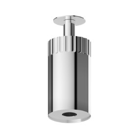 Adjustable ceiling small head shower, with laminar jet.  Ø 100 mm - finish Chrome