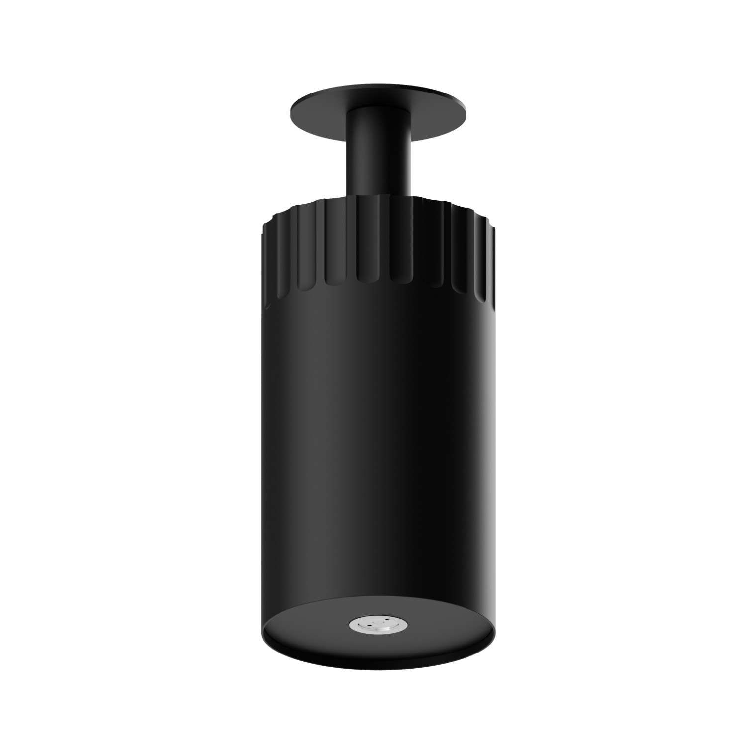 Adjustable Ceiling small head shower, with atomizer. Ø100mm - finish Matt Black