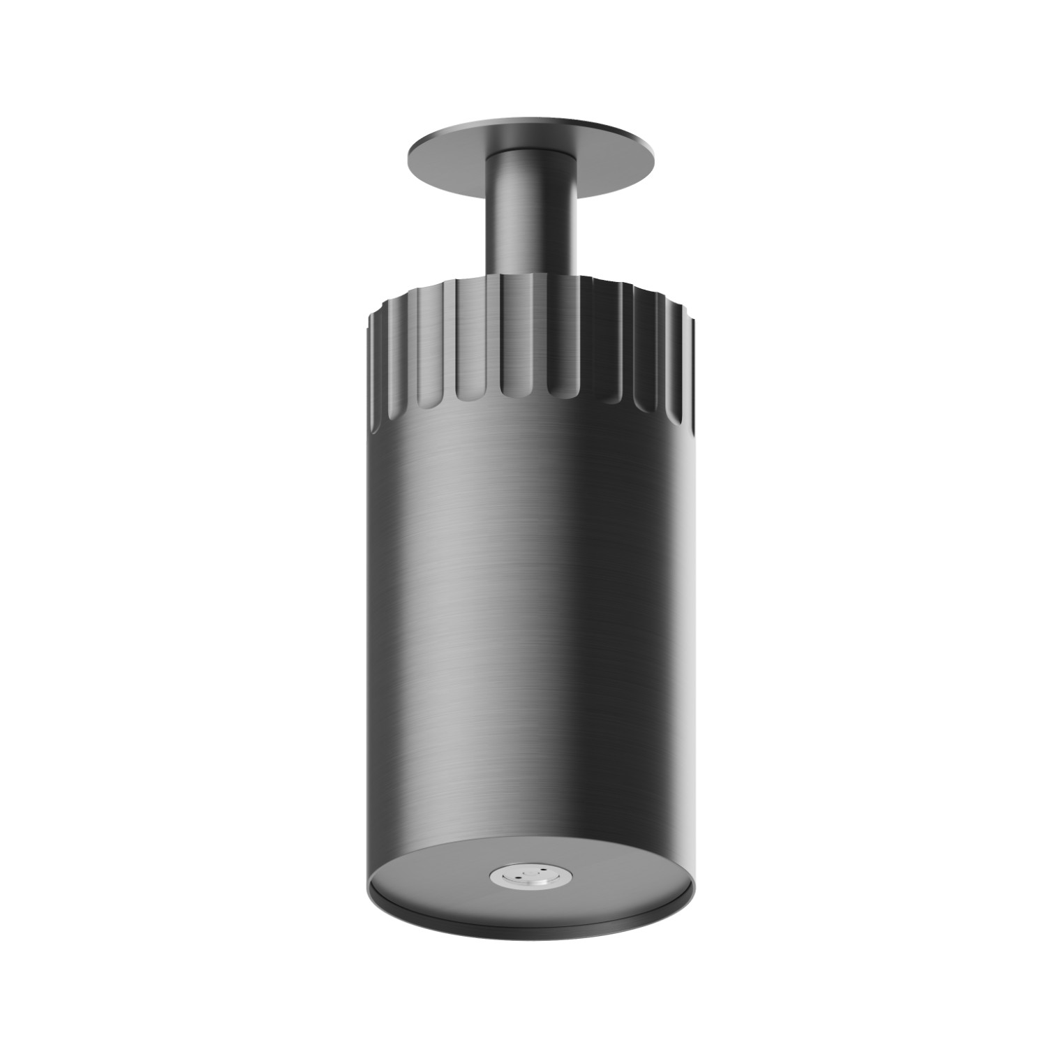 Adjustable Ceiling small head shower, with atomizer. Ø100mm - finish PVD Brushed Gun Metal