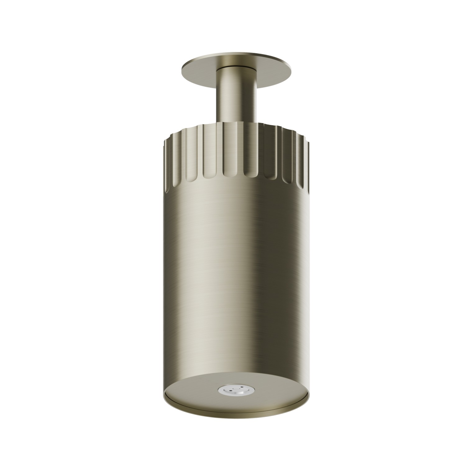 Adjustable Ceiling small head shower, with atomizer. Ø100mm - finish PVD Brushed Pale Gold
