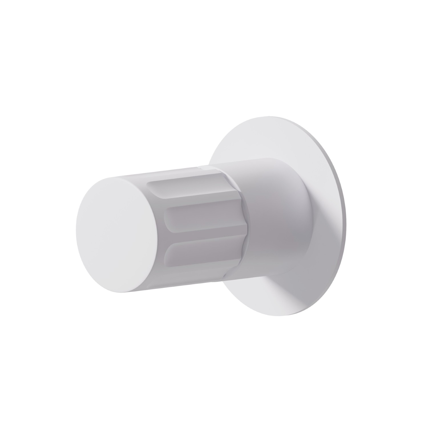 Single lever concealed mixer, to combine with a 3 ways out concealed diverter without stop. External part - finish Matt White
