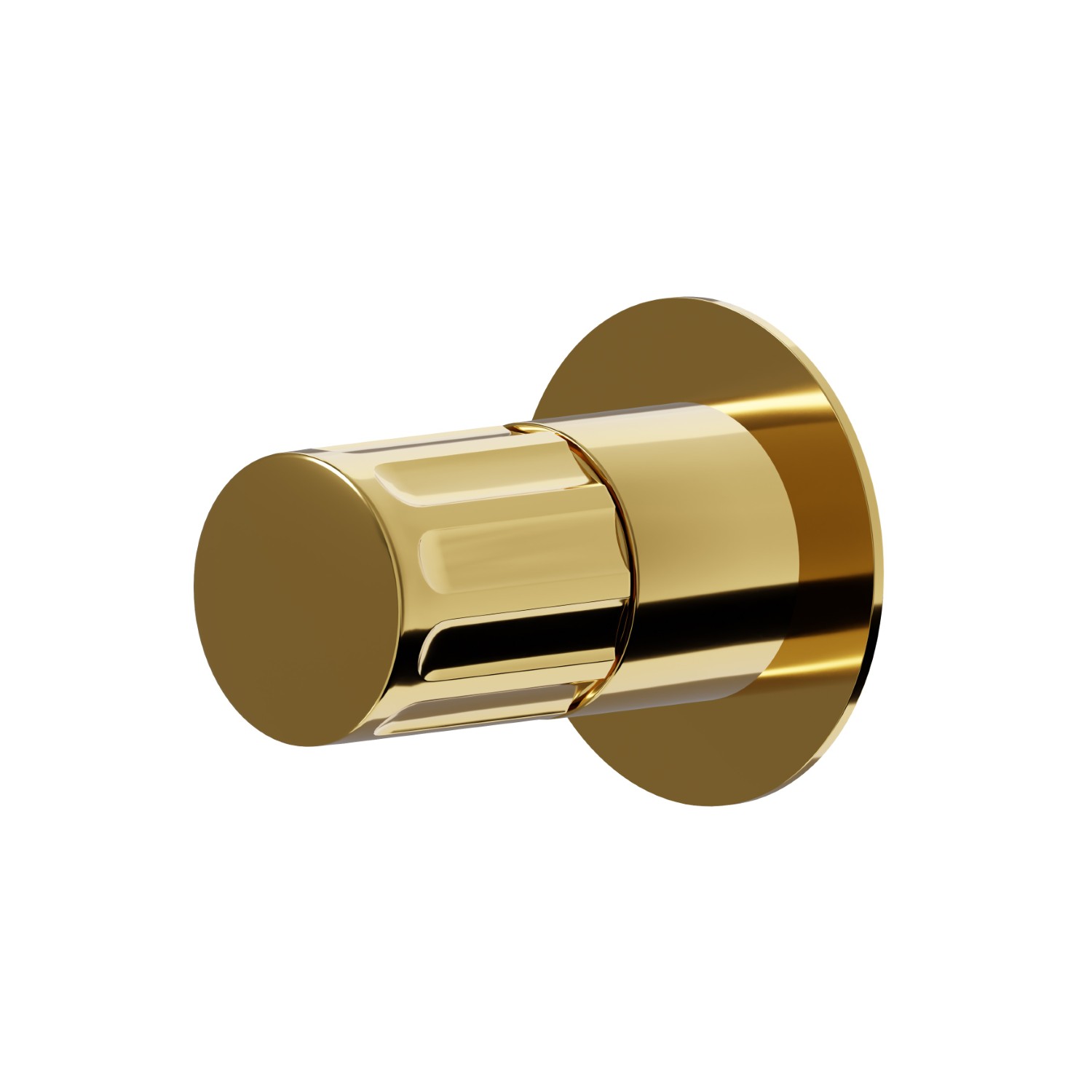 Mitigeur mécanique à encastrer, à utiliser avec un inverseur 3 sorties sans arrêts. Façade murale - finition PVD Glossy Gold