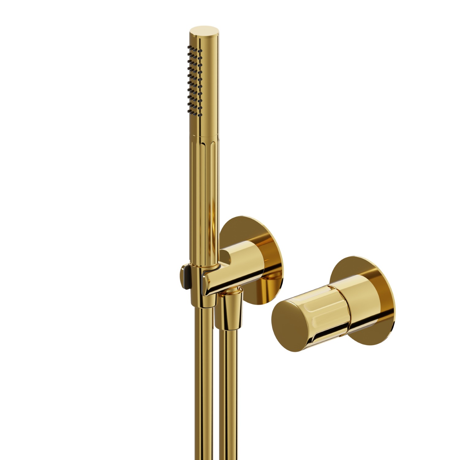 Complete concealed shower group, with shower set and mixer - finish PVD Glossy Gold
