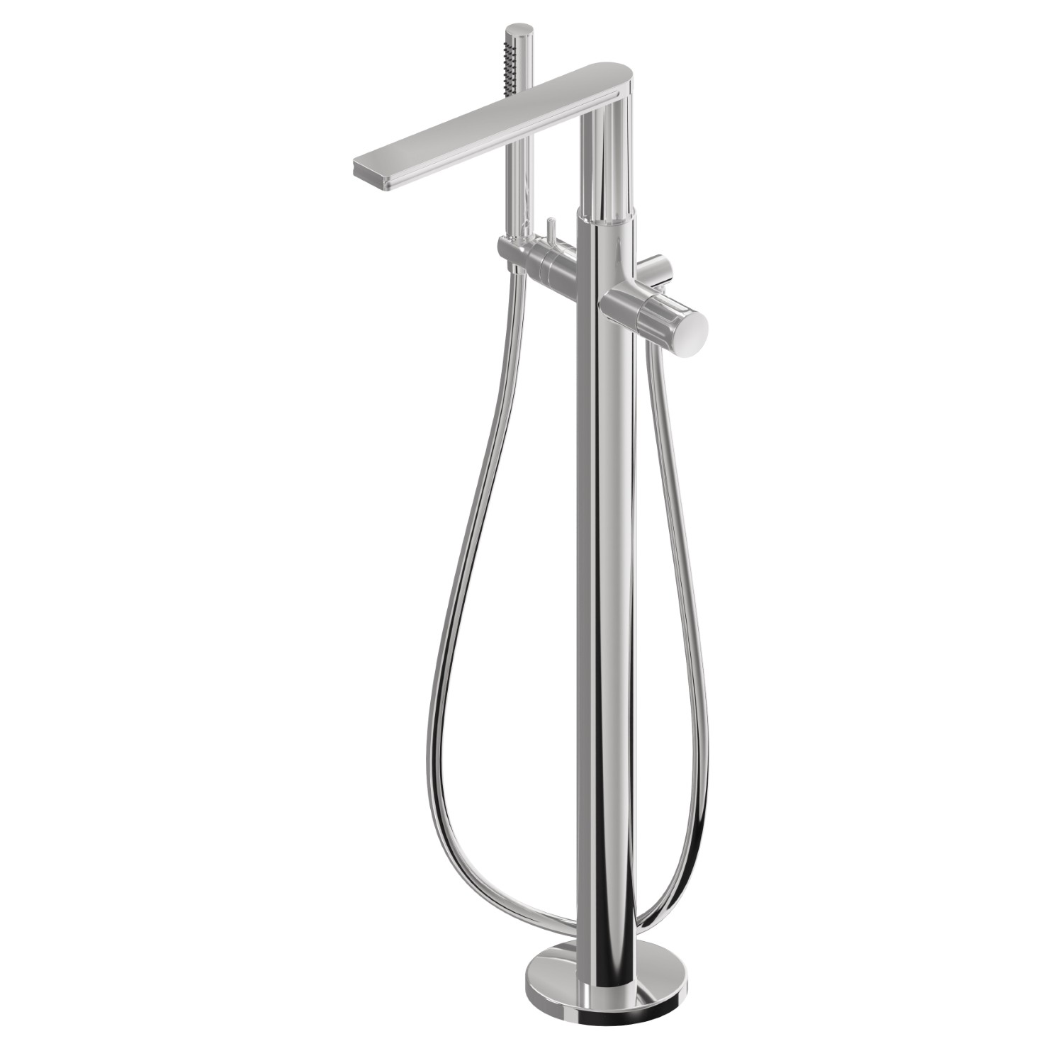 Floor mounted bath group - finish Chrome