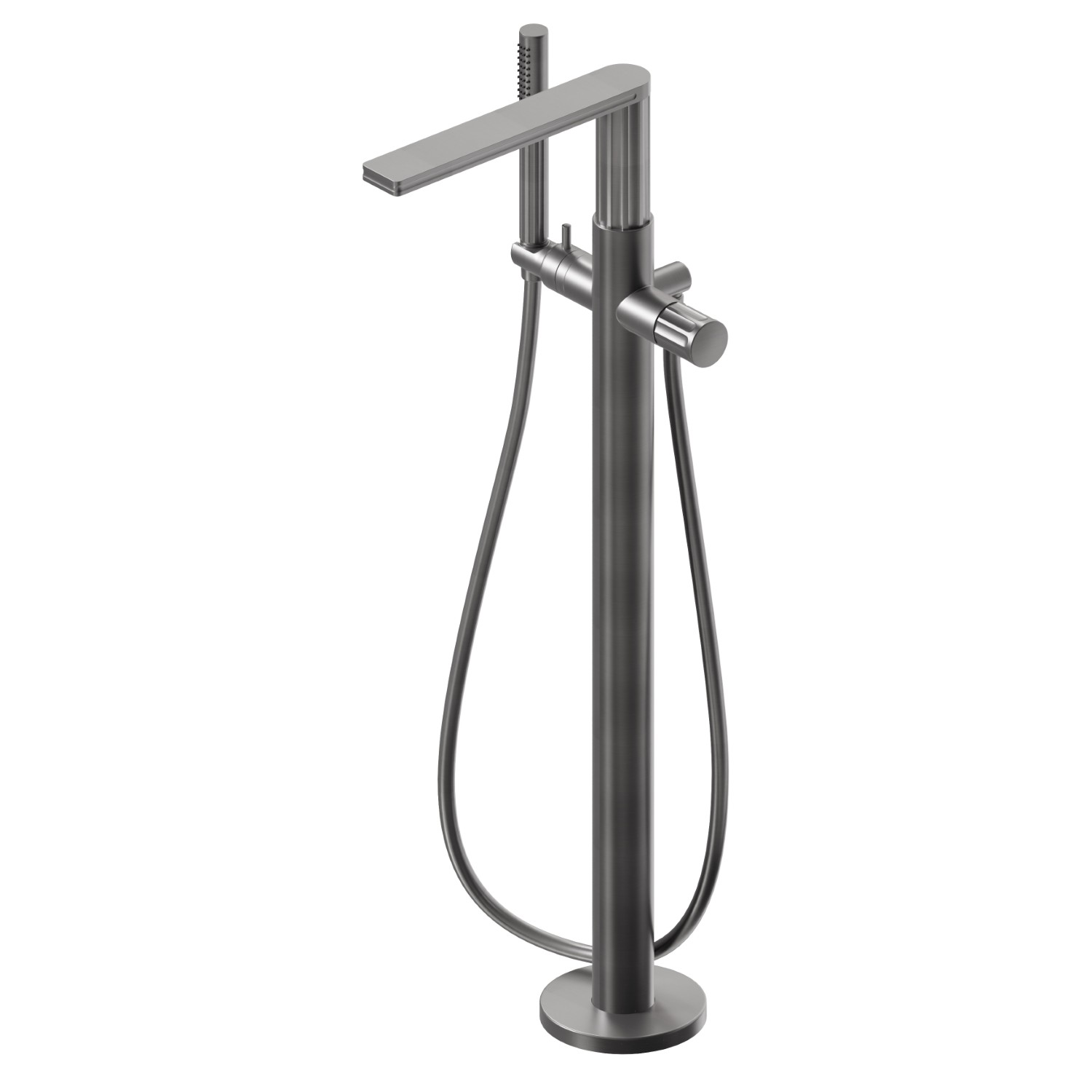 Floor mounted bath group - finish PVD Brushed Gun Metal