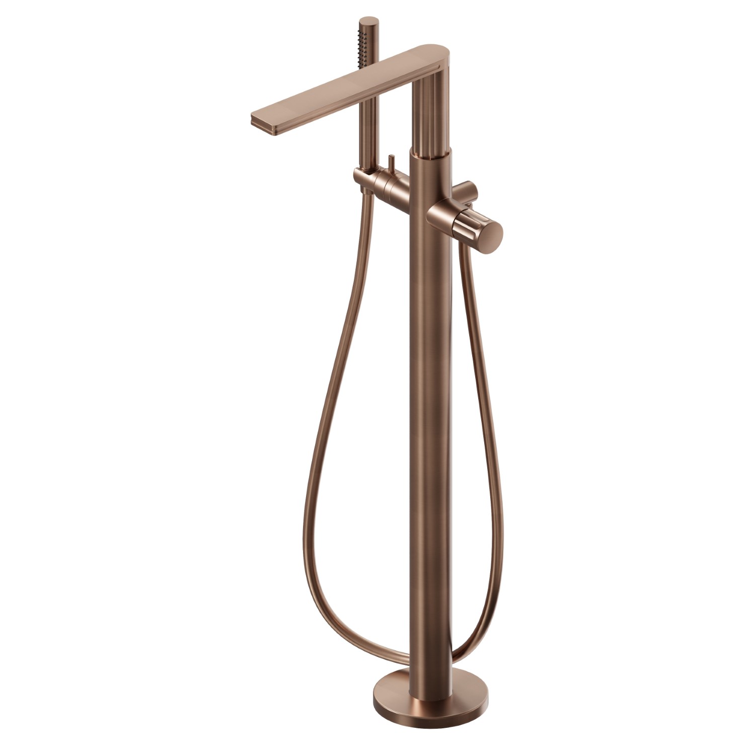 Gruppo vasca a pavimento - finitura PVD Brushed Copper Bronze