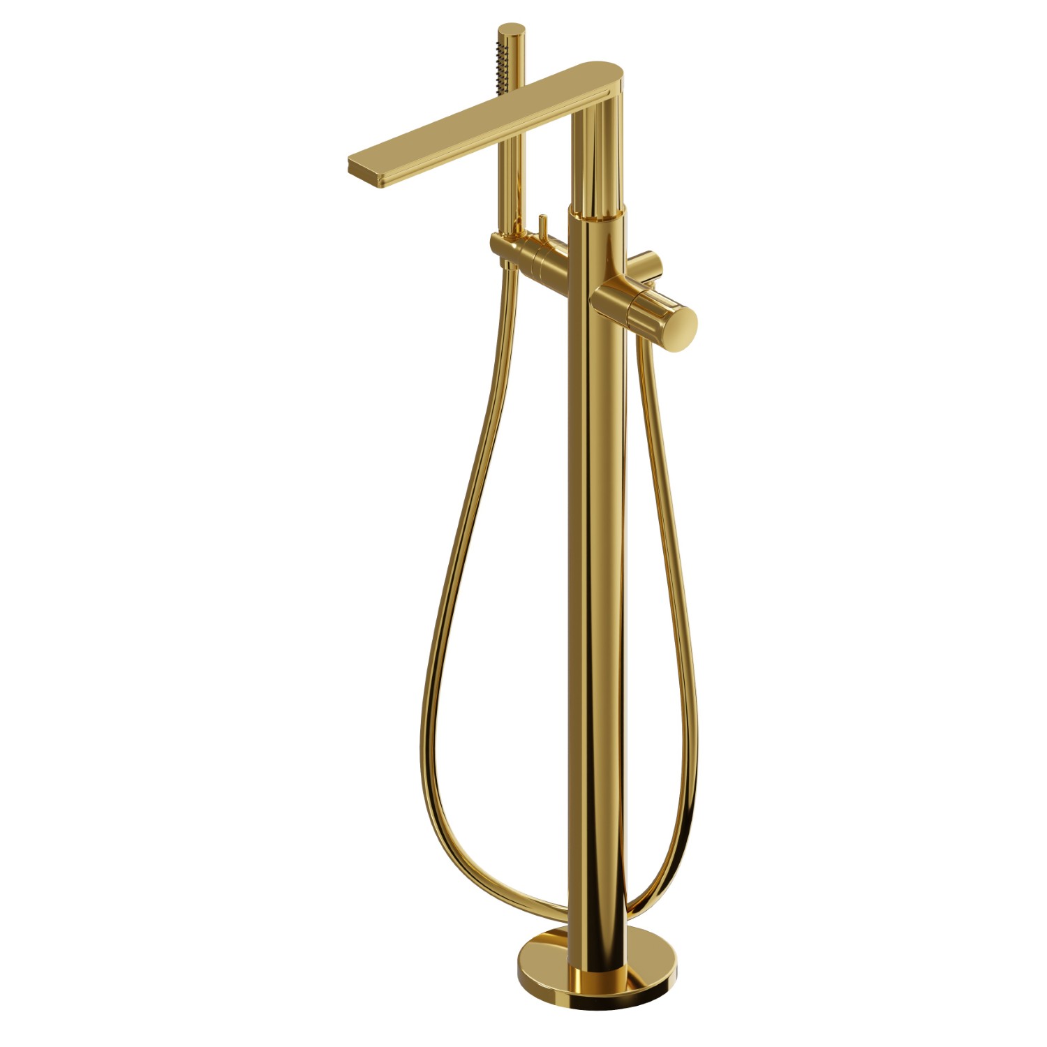 Floor mounted bath group - finish PVD Glossy Gold