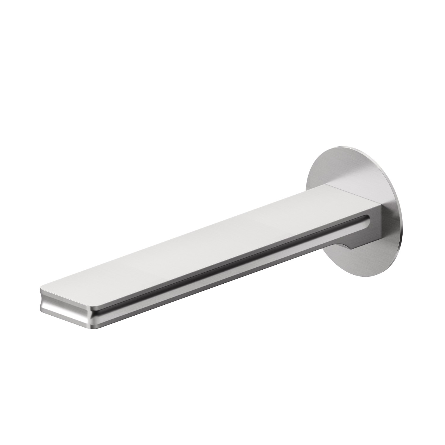 Wall spout for bath group with 1/2” connection - finish PVD Brushed steel