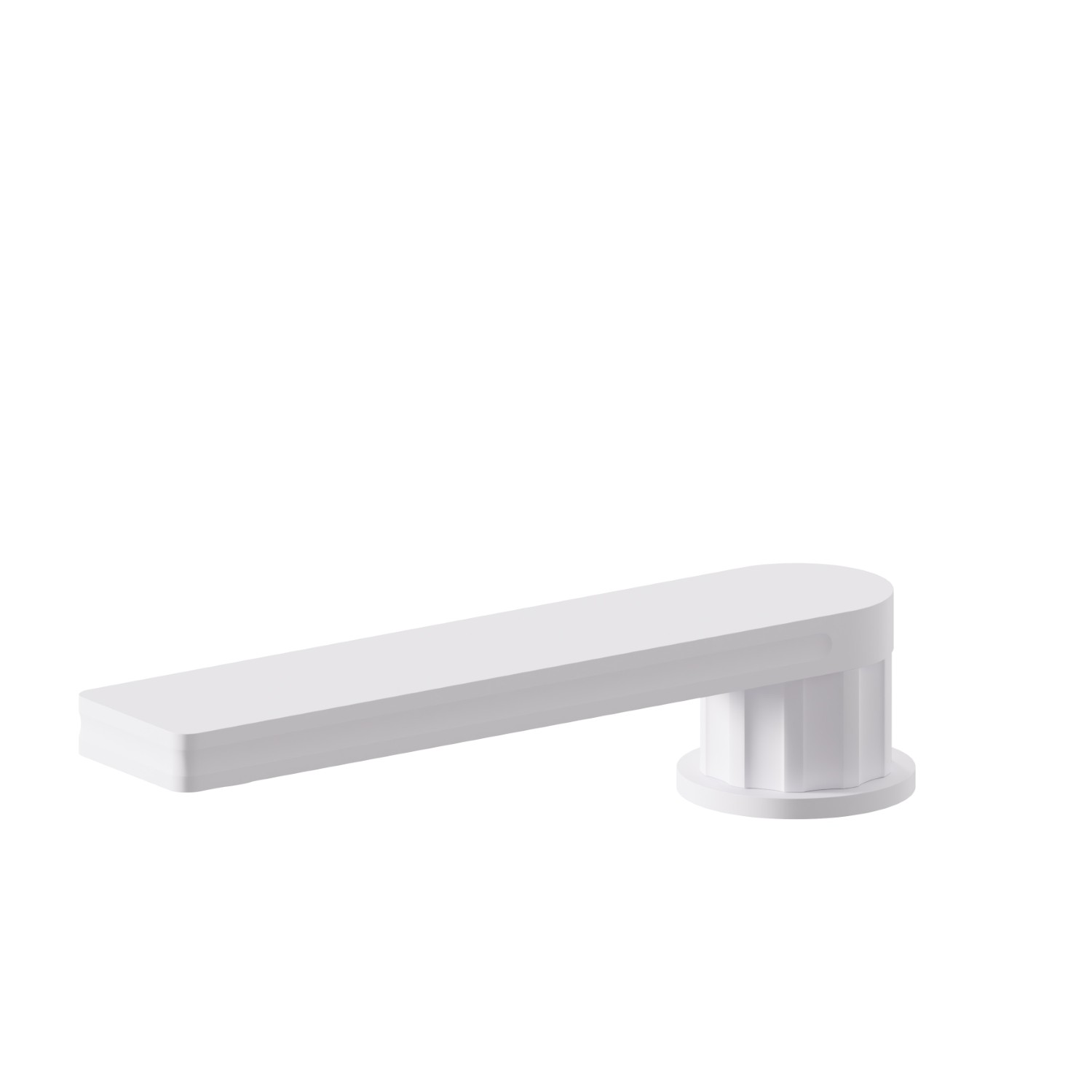 Deck-mounted spout - finish Matt White