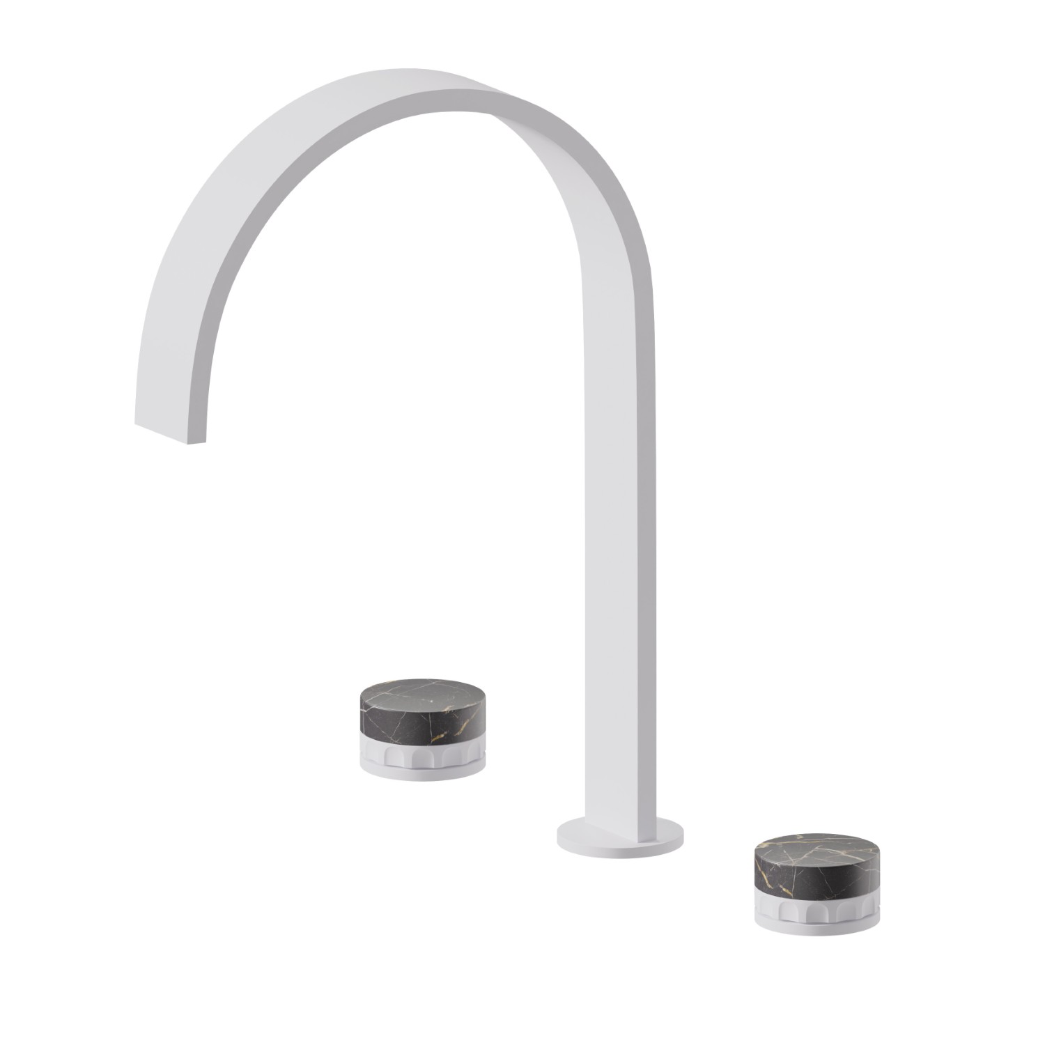 3-hole basin group. 1/2” T piece - finish Matt White