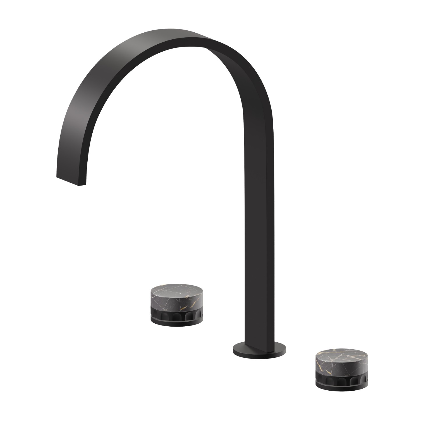 3-hole basin group. 1/2” T piece - finish Matt Black