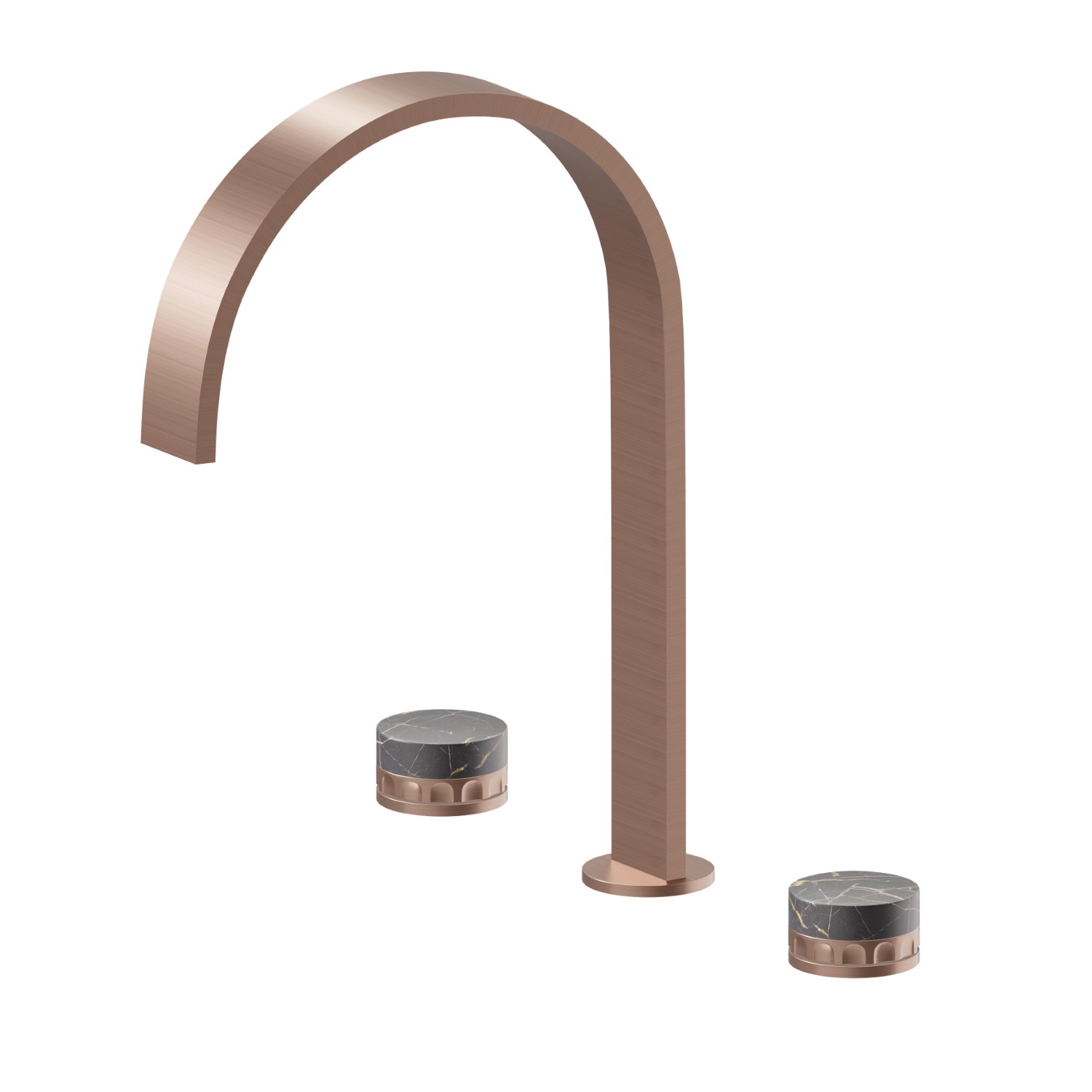 3-hole basin group. 1/2” T piece - finish PVD Brushed Copper Bronze