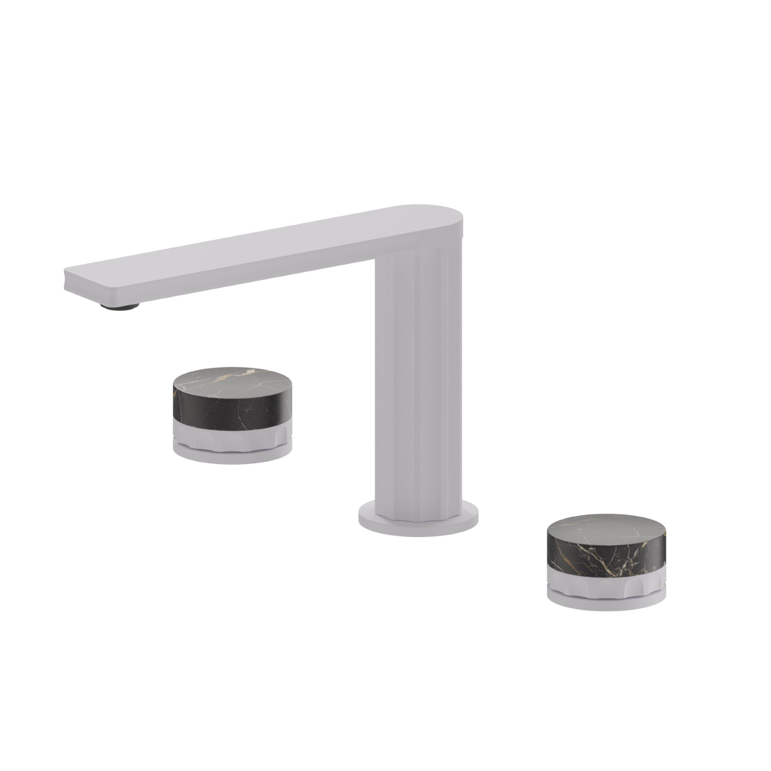 Gruppo lavabo 3 fori - finitura Bianco opaco